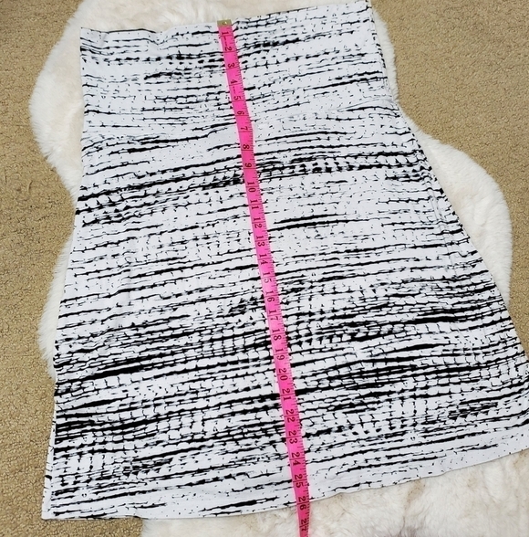 *3/$30 ❤️ 𝅺cynthia Rowley Black & White Midi A Line Skirt Size XL - Picture 6 of 9